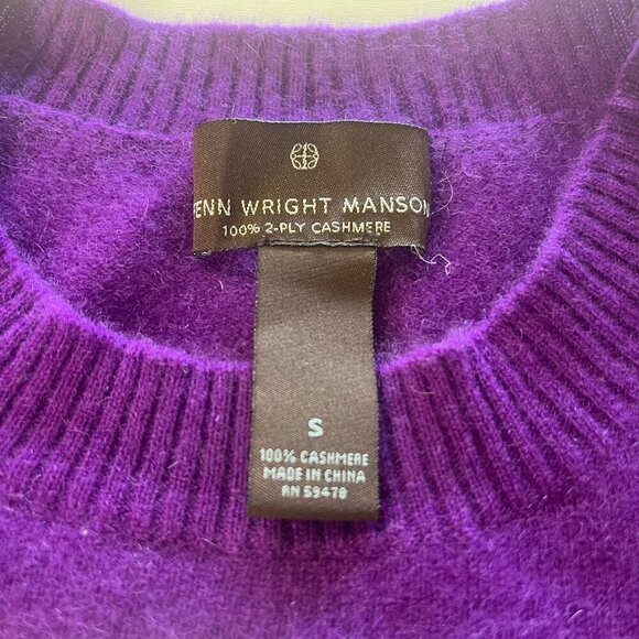 Fenn Wright Manson Cashmere  Sweater Purple  Color Ladies Size XSMALL - Picture 4 of 6